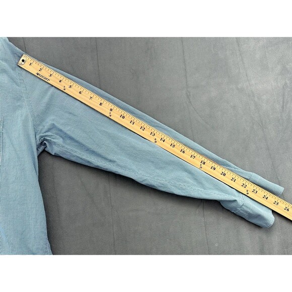 J Crew Shirt Mens XL Blue Green Micro Check Ludlow Slim Fit Button Down Casual - Picture 9 of 9